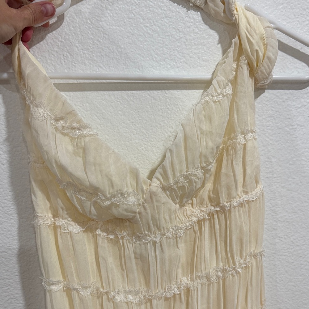 Peppermayo Off-Shoulder Maxi Dress in Ivory - Picture 4 of 5